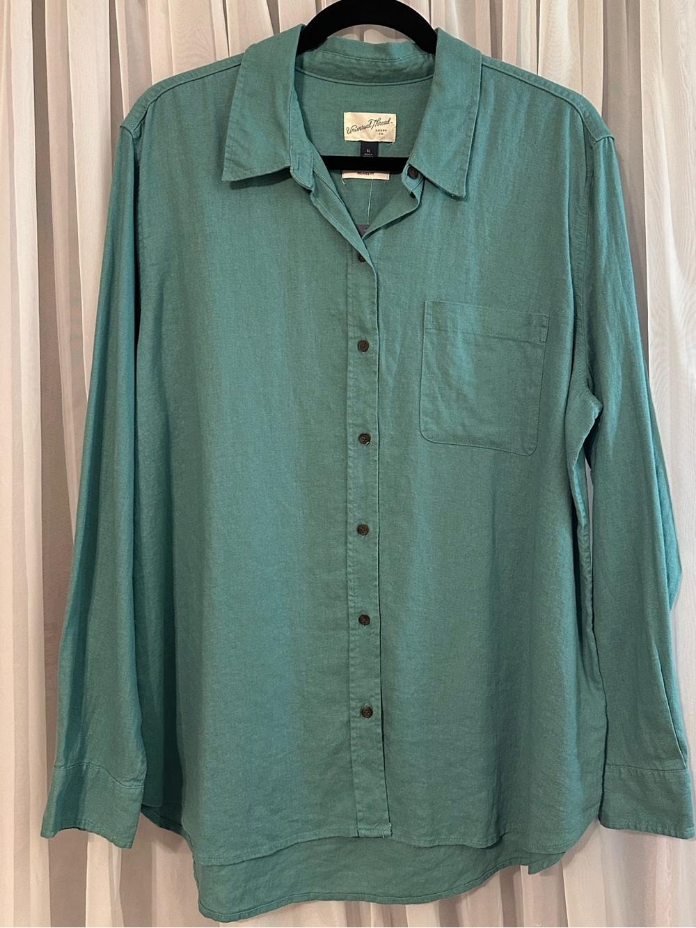 Universal Threads Linen Blend Relaxed Button-Up Shirt Size XL